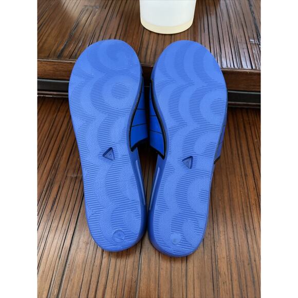 GOATS Black/Blue Stripe Comfortable Slip On Slide Sz 9 Women New Nordstrom - Picture 3 of 5